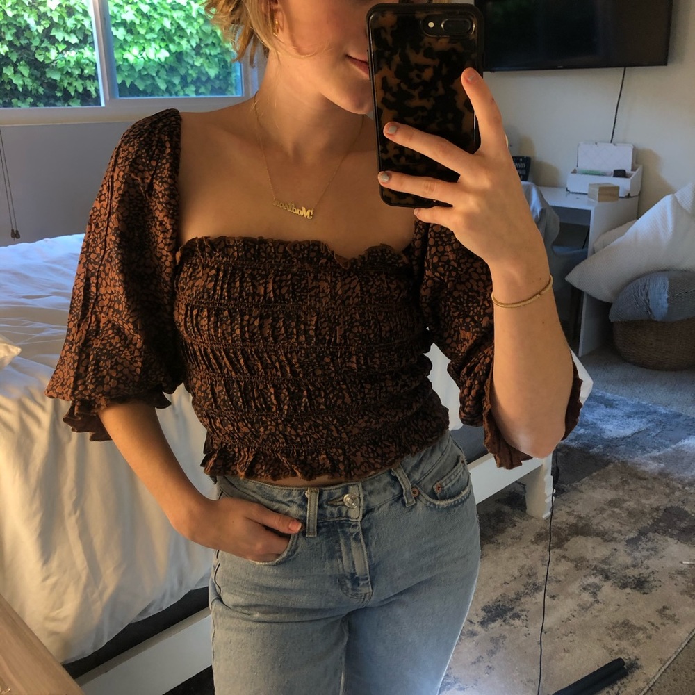 Urban Outfitters Puffy Sleeve Top